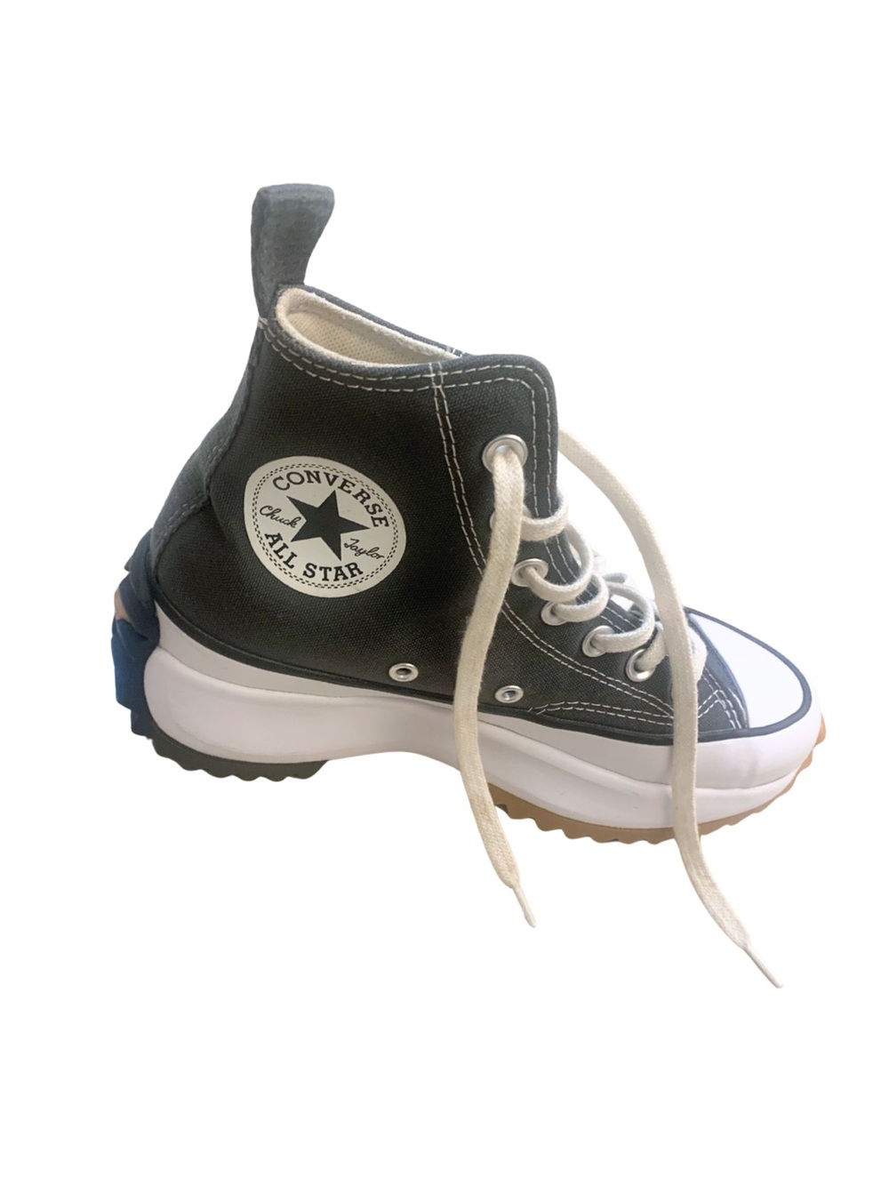 Converse Chuck Taylor All Star High Top Platform Sneakers Gray Streetwear Grunge - Picture 6 of 15